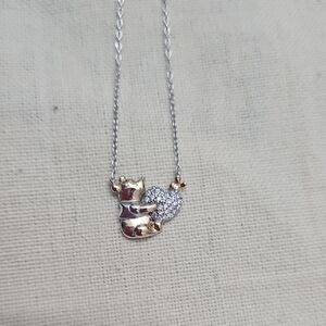 Elegant Gold and Silver Disney Winnie The Pooh Heart Pendant Necklace
